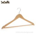 Solid Wood Suit Coat Hangers Non-slip Design with Hanging Bar for Coat Suit Jacket Shirt Pants